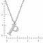 Halskette Silber 925 mit 1x Diamant 0,008ct. Buchstabe P - 2