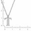 Halskette Silber 925 mit 1x Diamant 0,008ct. Buchstabe T - 2