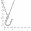 Halskette Silber 925 mit 1x Diamant 0,008ct. Buchstabe U - 2