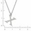 Halskette Silber 925 mit 1x Diamant 0,008ct. Buchstabe X - 2