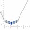 Halskette Silber 925 rhodiniert mit Zirkonia blau und weiß - 2