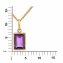 Halskette 585 Gold mit echtem Amethyst 42/45cm lang - 2