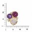 Ohrringe Gold 585 mit Amethyst Rosaquartz und Brillant - 2