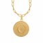 Halskette 925 Silber vergoldet Münze Kompass Sonne - 2