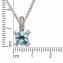 Halskette Gold 585 mit Blautopas (beh.) und 7 Brillanten zus. 0,07ct. - 2