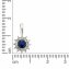 Anhänger 585 Gold mit 24x Brillant zus. 0,18ct. + Safir blau 0,42ct. - 2