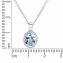 Halskette Weißgold 585 mit echtem Aquamarin und 20 Diamanten zus. 0,09ct. - 2