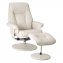 Dezenter Massagesessel mit Hocker in der Farbe beige