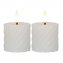 LED Stumpenkerze 2er-Pack SWIRL - 2