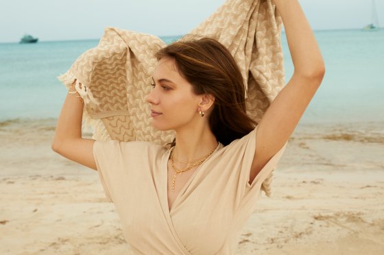 Collier 925 Silber vergoldet Panzerkette rund slim 