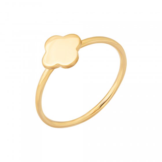 Ring 925 Sterling Silber gelb vergoldet Clover Kleeblatt 