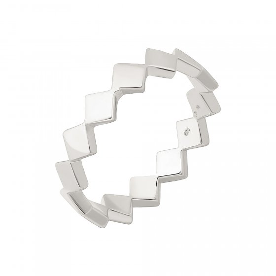 Ring 925 Sterling Silber rhodiniert Rauten 