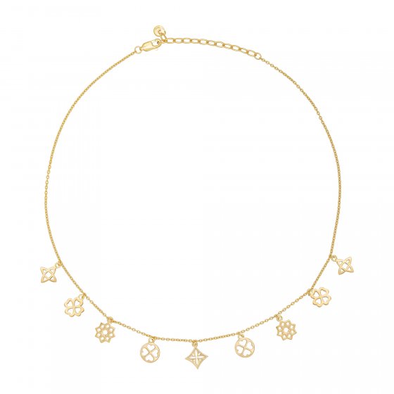 Collier 925 Silber vergoldet Anhänger klein 