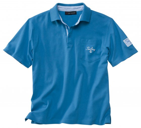 Maritimes Polo-Shirt L | Blau