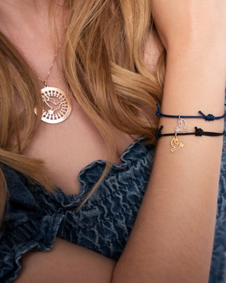 Armband 925 Sterling Silber Glänzend Taube Textil 14-28cm 