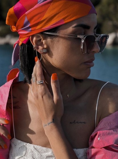 Ring 925/- Sterling Silber rhodiniert mit Weißtopas 