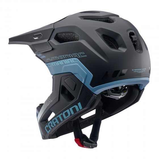 MTB-Fahrradhelm C-Maniac 2.0 MX, schwarz-blau 