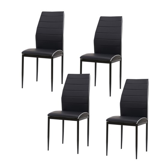 Stuhl Madison PU Schwarz 