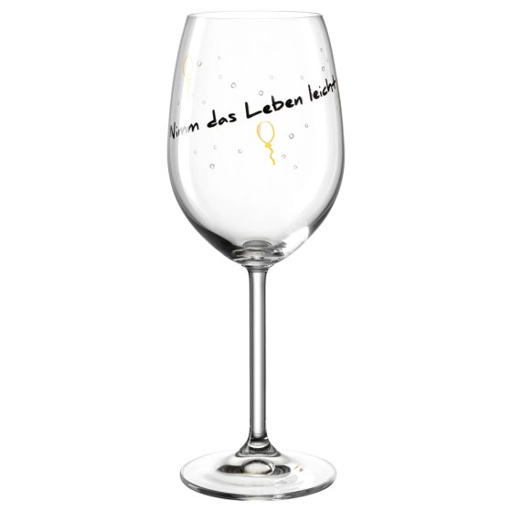 Weinglas 460 ml 'Nimm das Leben leicht' PRESENTE 
