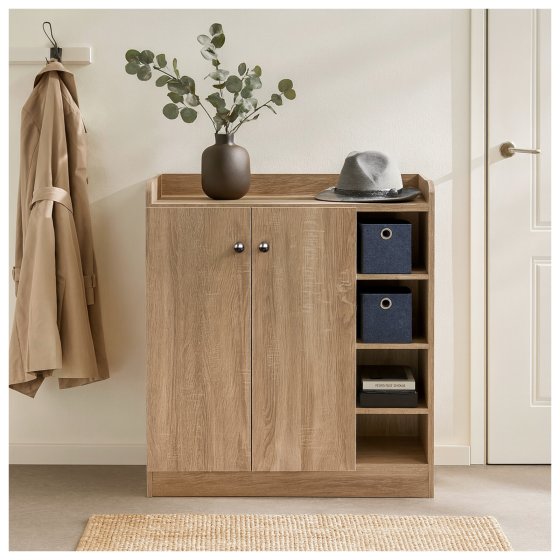 Sideboard mit 8 Regalfächern Sonoma 