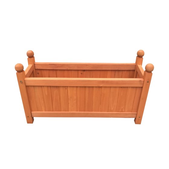Holz-Pflanzkasten in Braun Blumenkübel für Garten, Terrasse und Balkon 