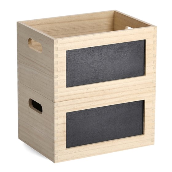 Allzweckkiste mit Tafel Holz 