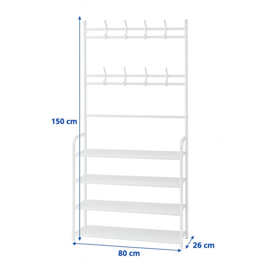 Multifunktionale Garderobe mit Schuhregal platzsparend, modern und praktisch 