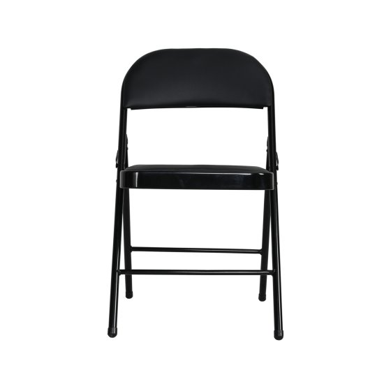 Klappstuhl Wedigo Kunstleder Schwarz-Schwarz 4er-Set 