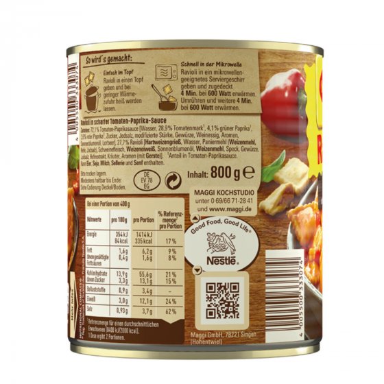 Maggi Ravioli Diavoli in fruchtig scharfer Tomatensauce 800g 