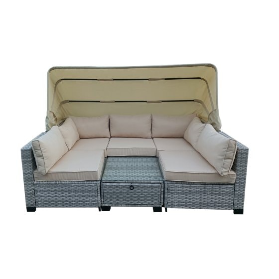 Outdoor Sofa Eleni Grau/Beige 