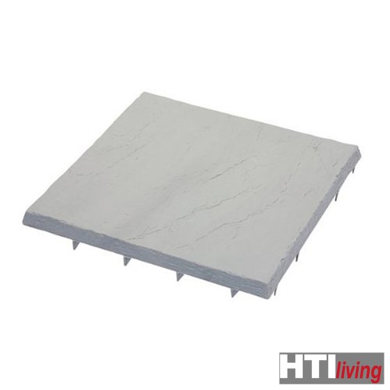 Kunststoff Gehwegplatten Steinoptik 30x30 cm 4er Set Gartenplatten mit Struktur 