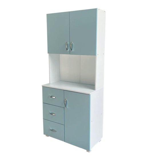 Küchenschrank Blanca Hellblau Weiß 