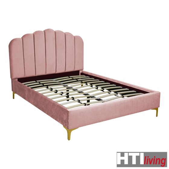 Bett 140 x 200 cm Yoris Pink 