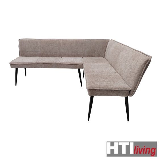 Eckbank 195 x 154 cm Mesilla Braun kurzer Schenkel rechts 