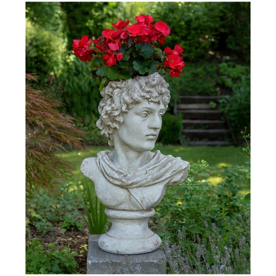 Pflanzgefäß Apollon Büste Ares 