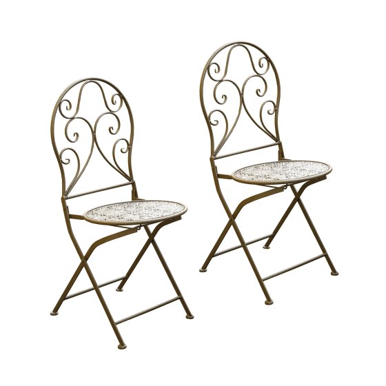 Gartenstuhl 2er-Set Lani Antik 