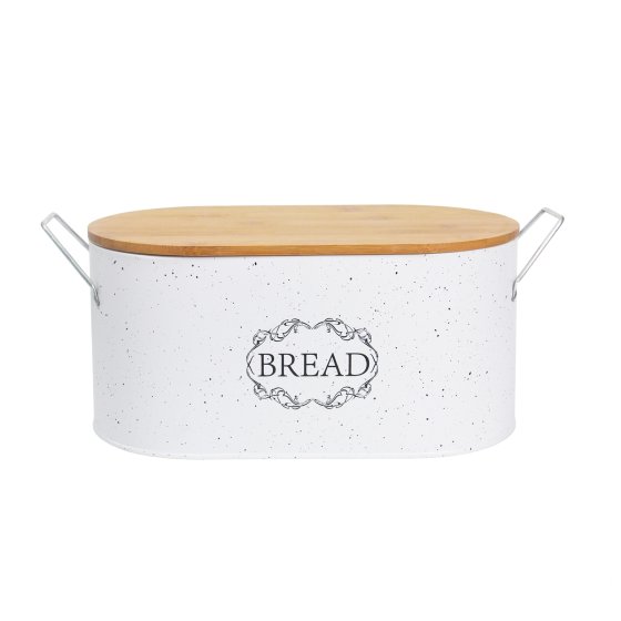 Brotkasten Vorratsdosen 4er-Set Landhaus Weiß 