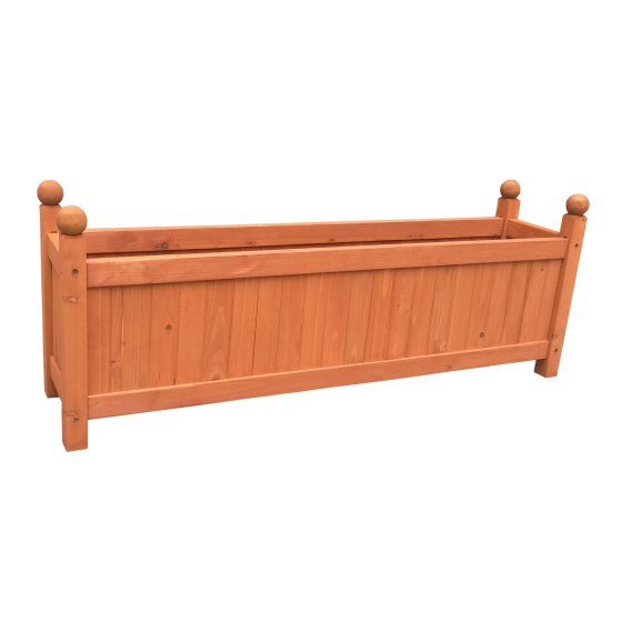 Holz-Pflanzkasten in Braun Blumenkübel für Garten, Terrasse und Balkon 