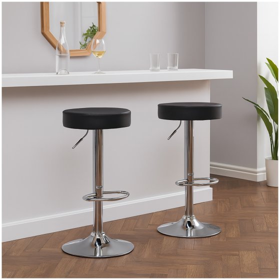 Moderner Barhocker im 2er Set höhenverstellbar und komfortabel 