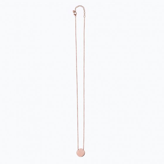 Halskette 925 Sterling Silber rosévergoldet Plättchen Boho 