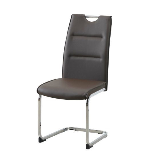 Schwingstuhl 4er Set PU braun DannyC 