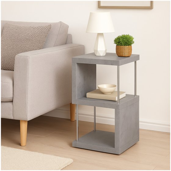 Standregal Beton Regal 30x65x30 cm modernes Bücherregal 