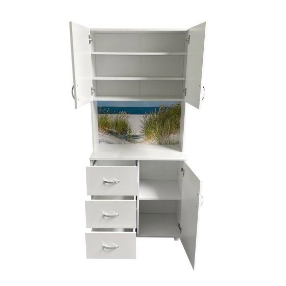 Schrank mit bedruckter Rückwand Düne 