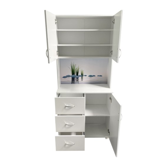 Schrank mit bedruckter Rückwand Steine 