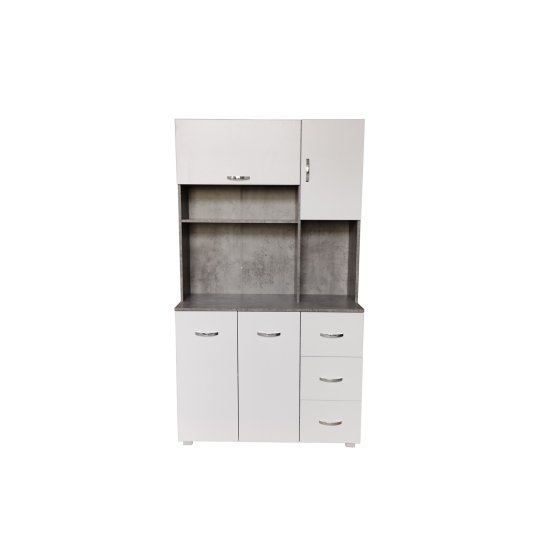 Küchenschrank Beton/Weiß Blanca 
