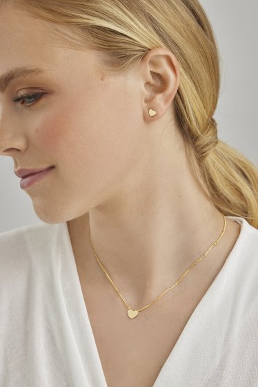 Collier 925/- Sterling Silber vergoldet Herz 