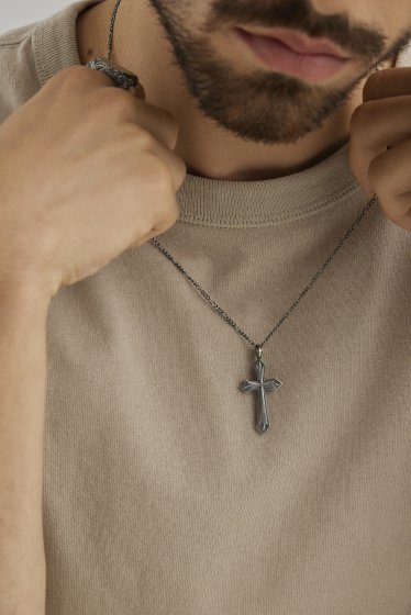 Anhänger mit Kette 925/- Sterling Silber rhodiniert Kreuz 