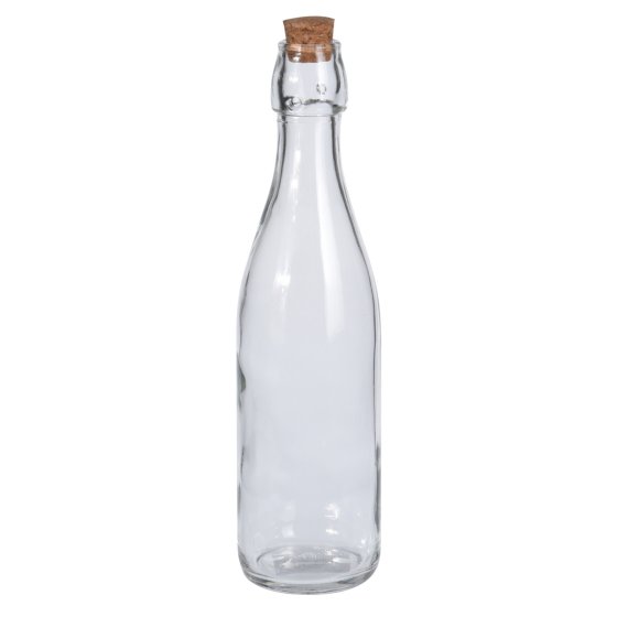Glasflasche 0,5 Liter mit Korkverschluss 