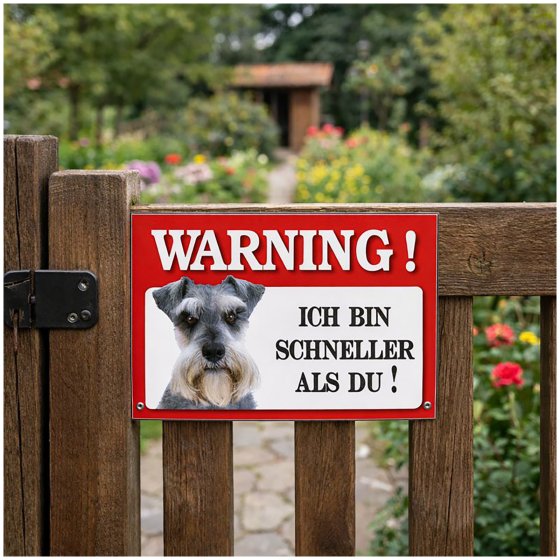 Blechschild Wachhund Schnauzer 