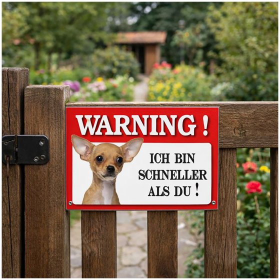 Blechschild Wachhund Chihuahua 